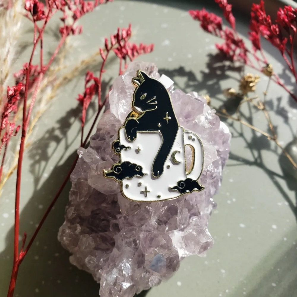 Black Kitty Pin